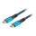 Kabel LANBERG Kabel USB-C M/M USB4 1.2m 100W 8K 60HZ czarno-niebieski CA-CMCM-45CU-0012-BK